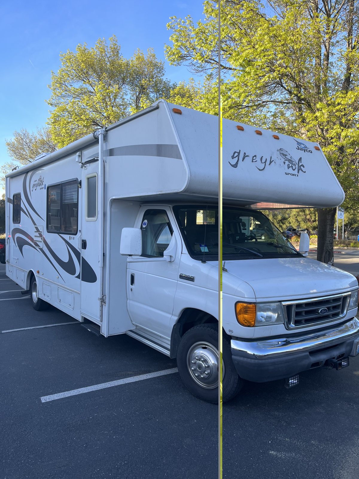 Ford Class C cab-over motorhome bought for cash in California