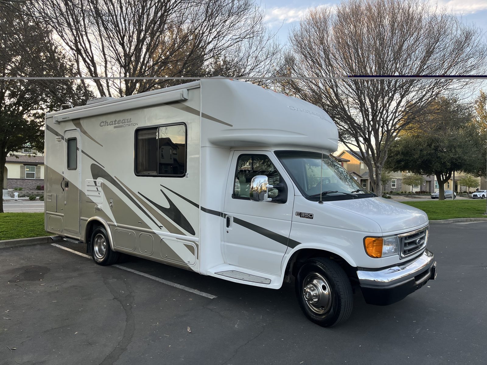 Ford Class C motorhome with rear slide-out purchased for cash in California