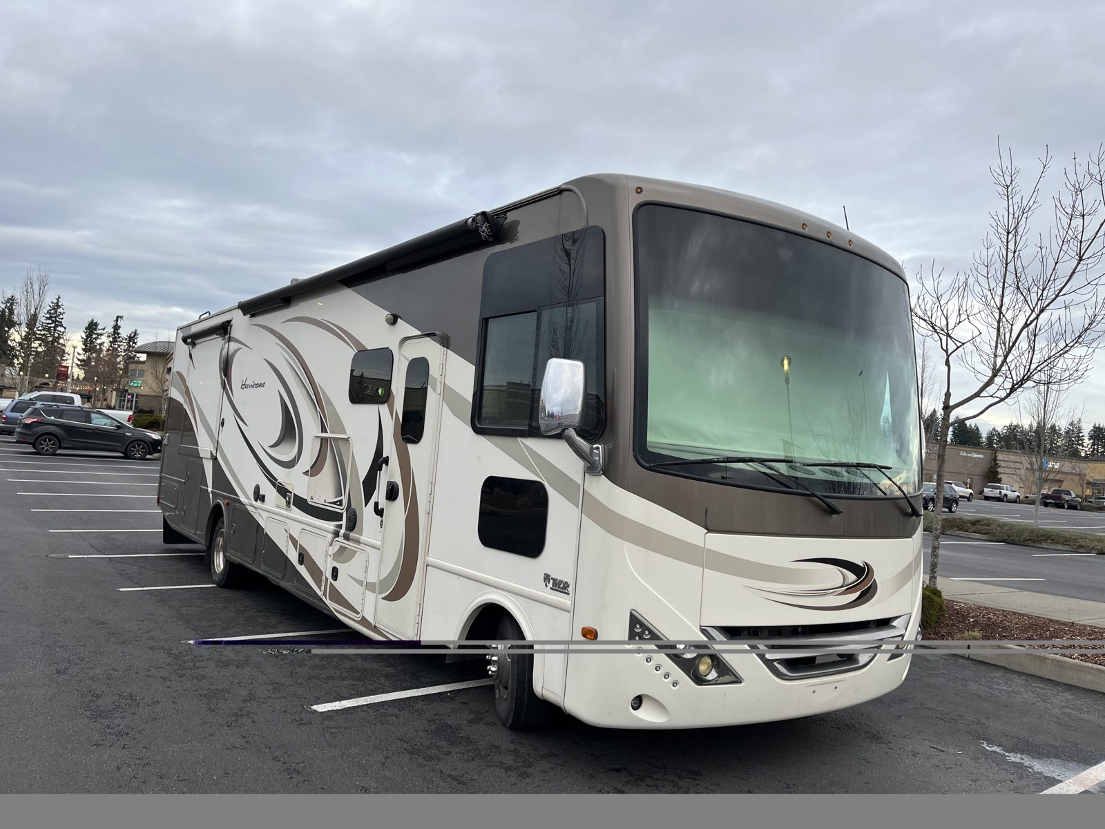 Class A gas motorhome with slide-outs purchased for cash in California